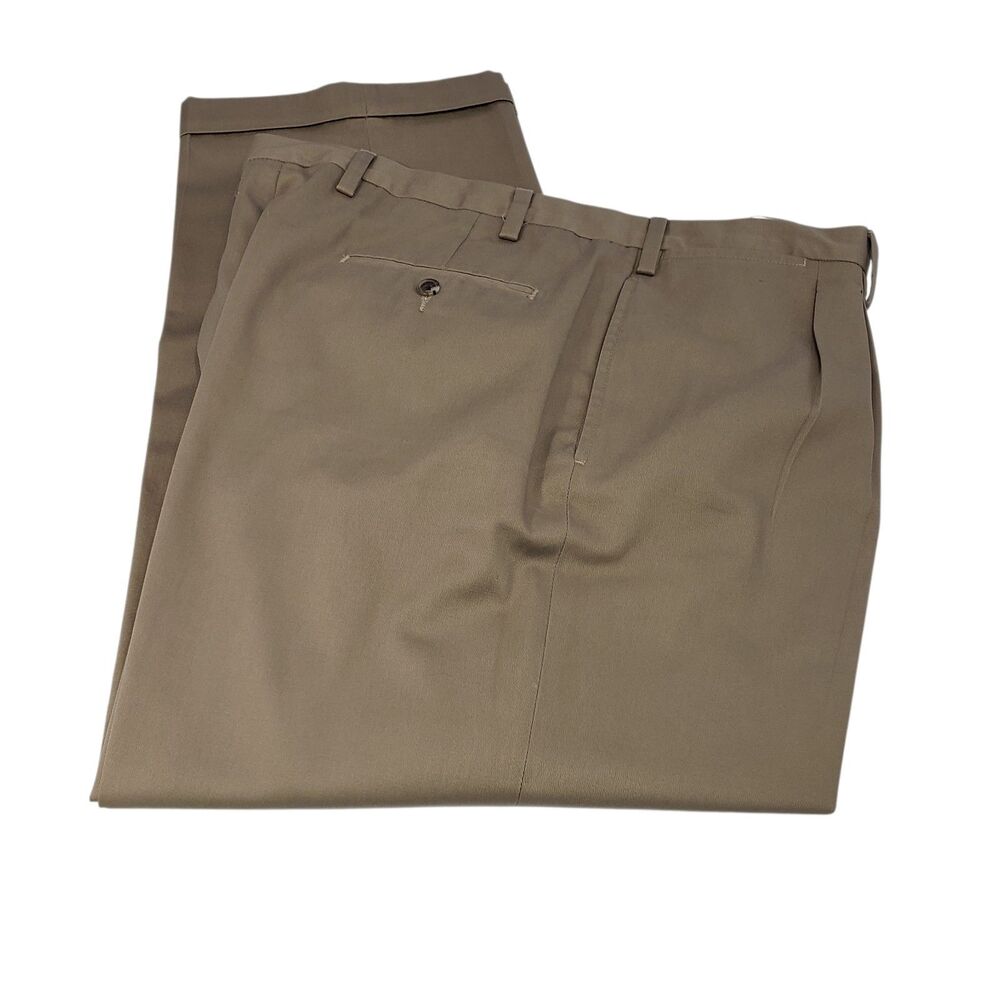 Eddie Bauer Men's Classic Fit Wrinkle and Stain Resistant Pleated Pants, 42 x30